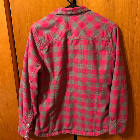 Fleece lined flannel with snap buttons - Picture 2 of 2